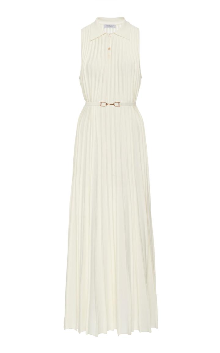 Moda Operandi Gabriela Hearst Creusa Pleated Silk-blend Maxi Dress Size: S
