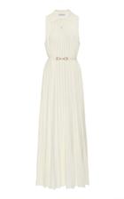 Moda Operandi Gabriela Hearst Creusa Pleated Silk-blend Maxi Dress Size: S