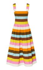 Moda Operandi Oscar De La Renta Striped Cotton-poplin Dress Size: 0