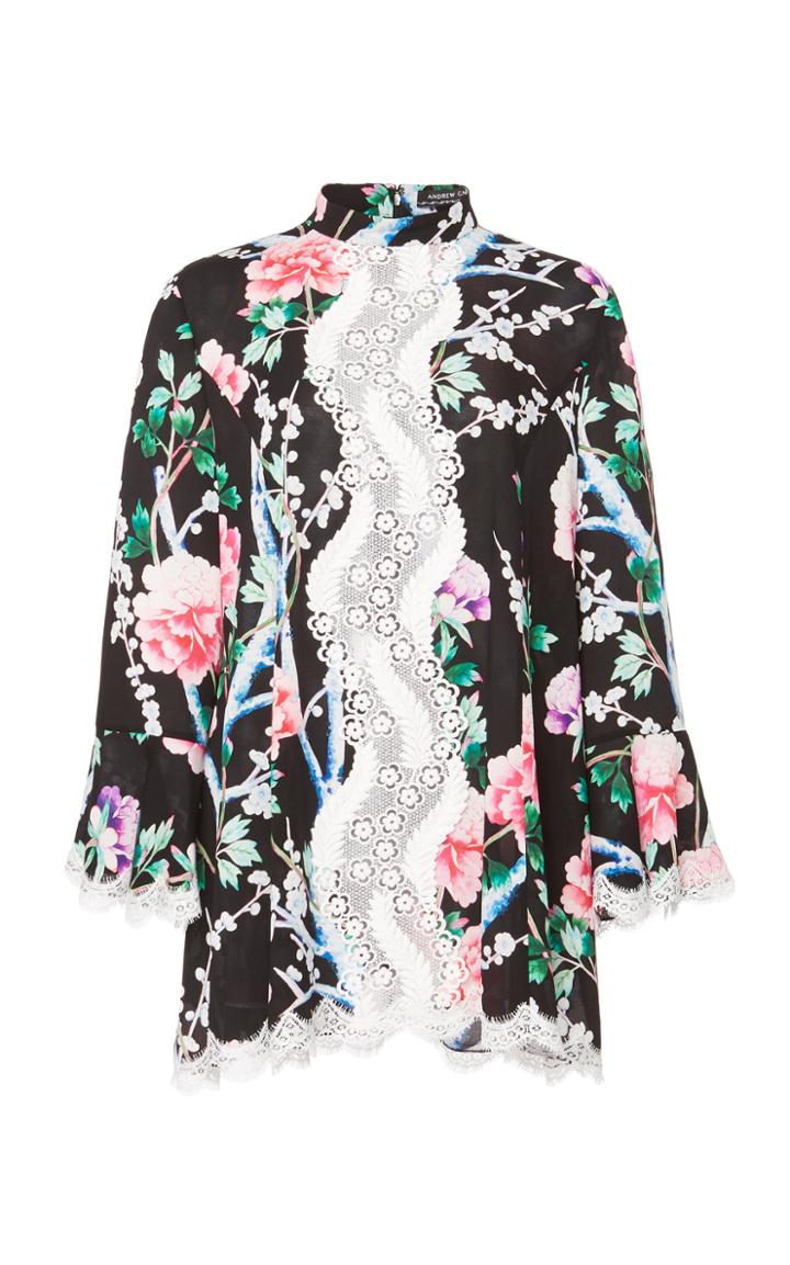 Andrew Gn Lace Embroidered Floral Tunic