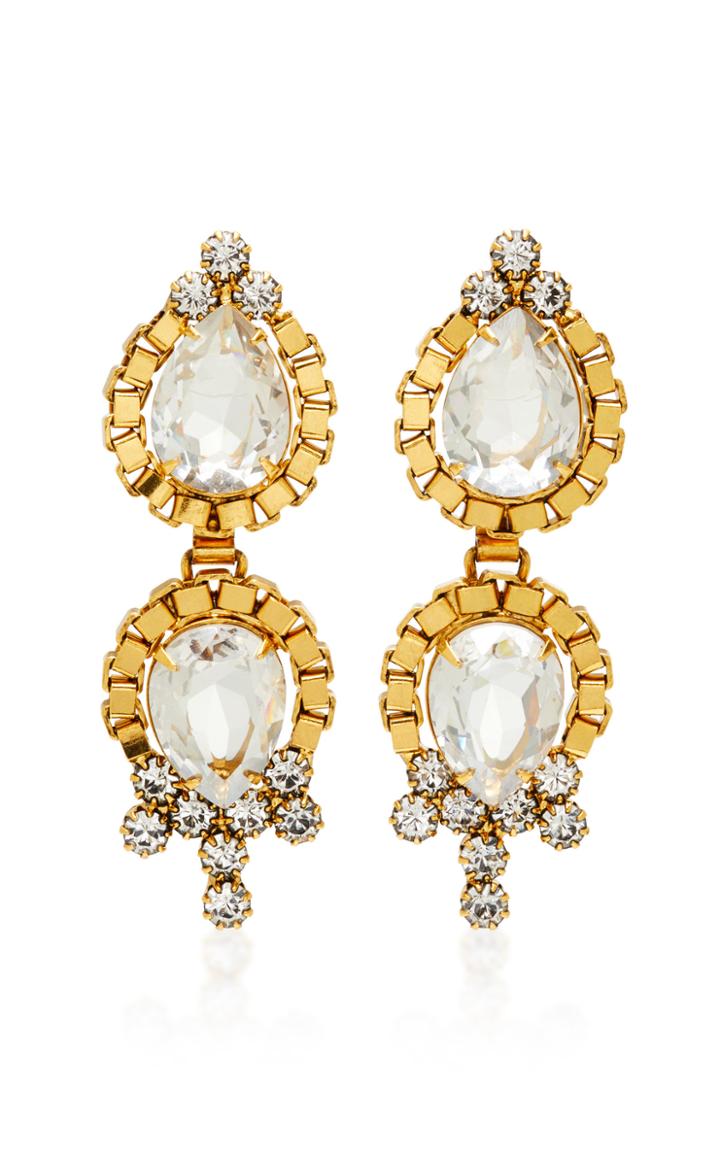 Nicole Romano Lumi 18k Gold-plated Crystal Earrings