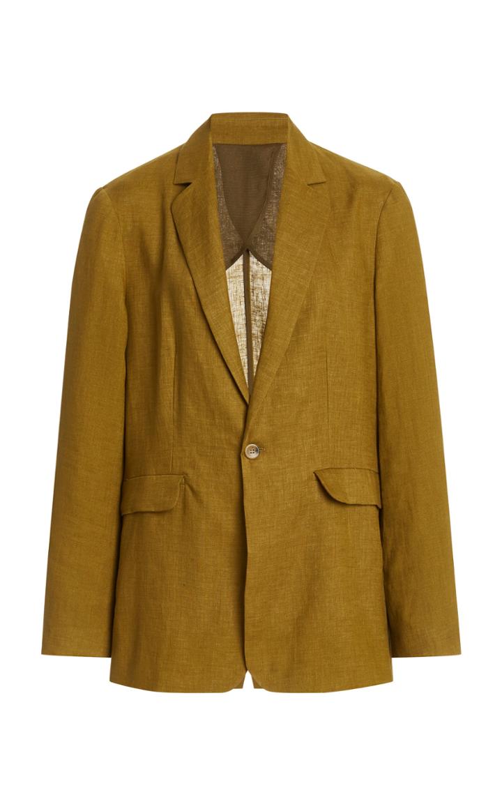 Asceno The Azores Oversized Linen Blazer