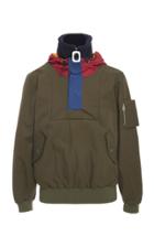 Jw Anderson Funnel-neck Half-zip Cotton Blouson Jacket