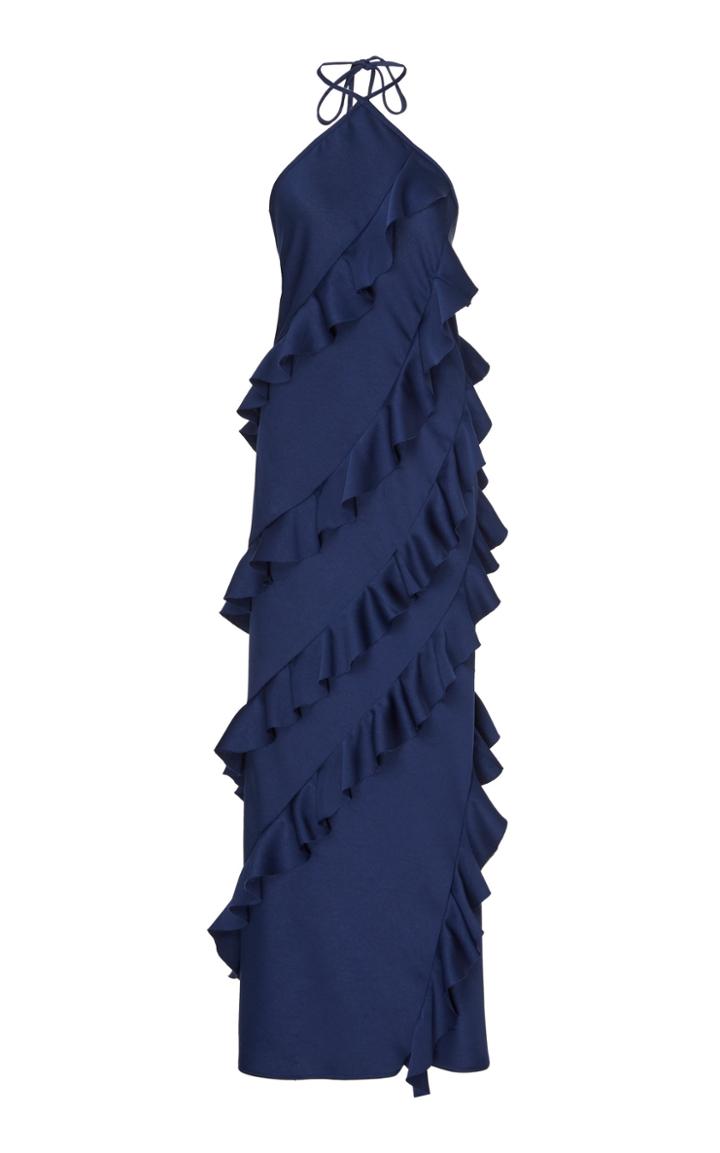 Moda Operandi Maggie Marilyn The No Worries Ruffled Halterneck Dress Size: 6