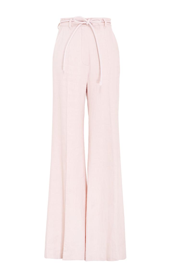 Moda Operandi Zimmermann Luminous Linen-blend Wide-leg Pants