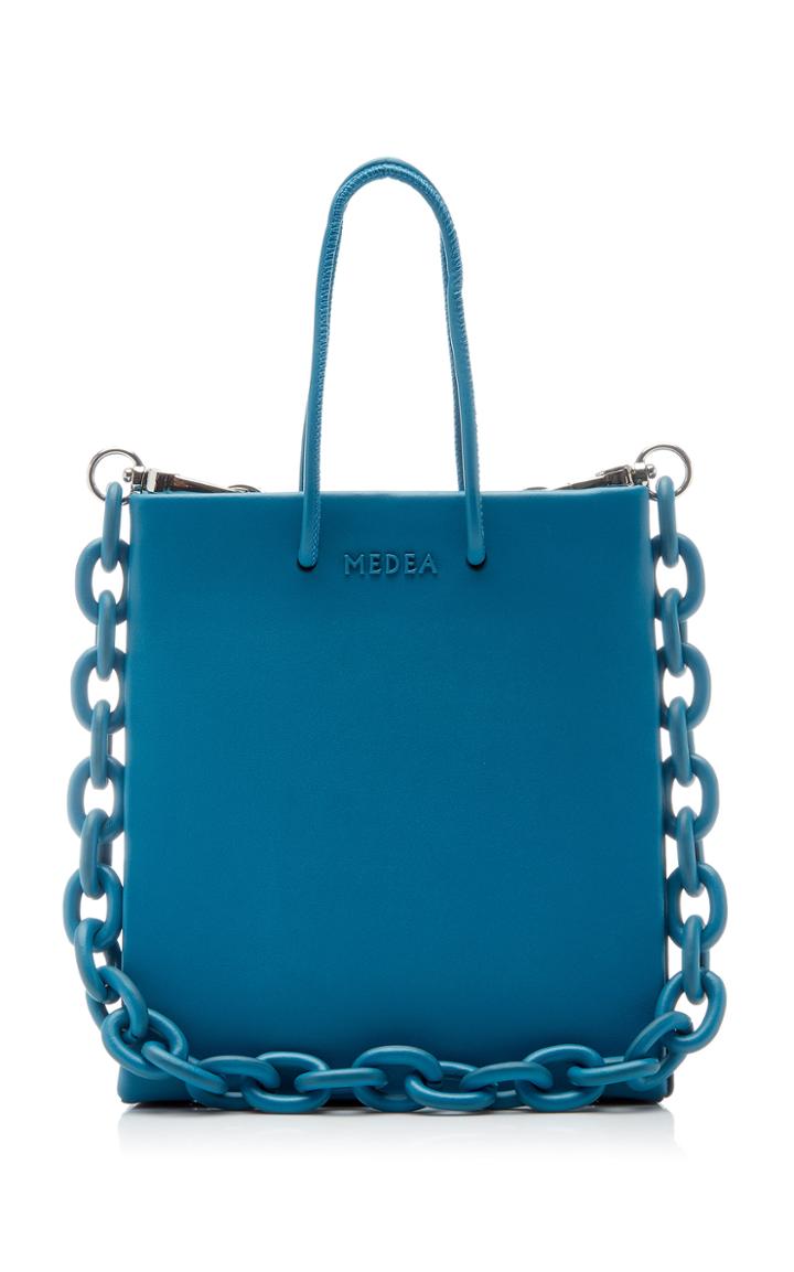 Medea Short Chain-detailed Leather Tote Bag