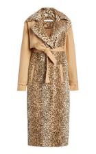 Moda Operandi Jonathan Simkhai Aspen Two-tone Faux-hyde Leather Trench Coat