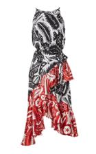 Delfi Collective Blaire Contrast Print Midi Dress