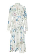 Off-white C/o Virgil Abloh Floral Satin Midi Dress