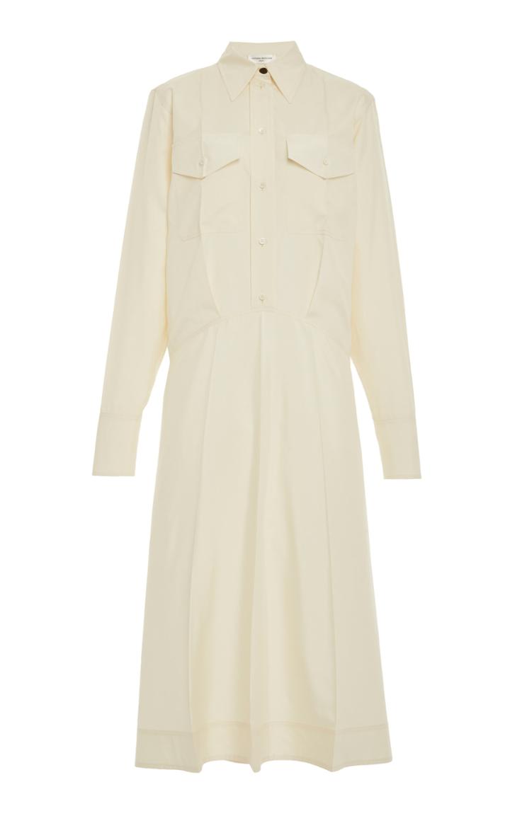 Moda Operandi Victoria Beckham Silk Poplin Utility Shirt Dress