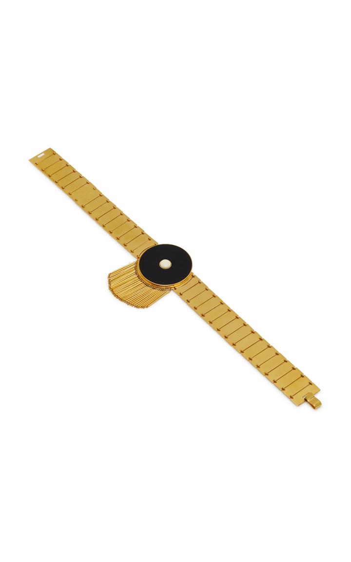 Monica Sordo Lluvia 24k Gold-plated Fringe Choker