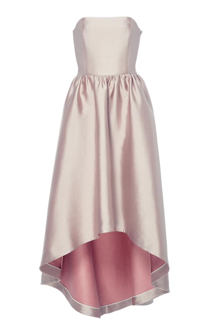 Co Bonded Silk Twill Strapless Gown