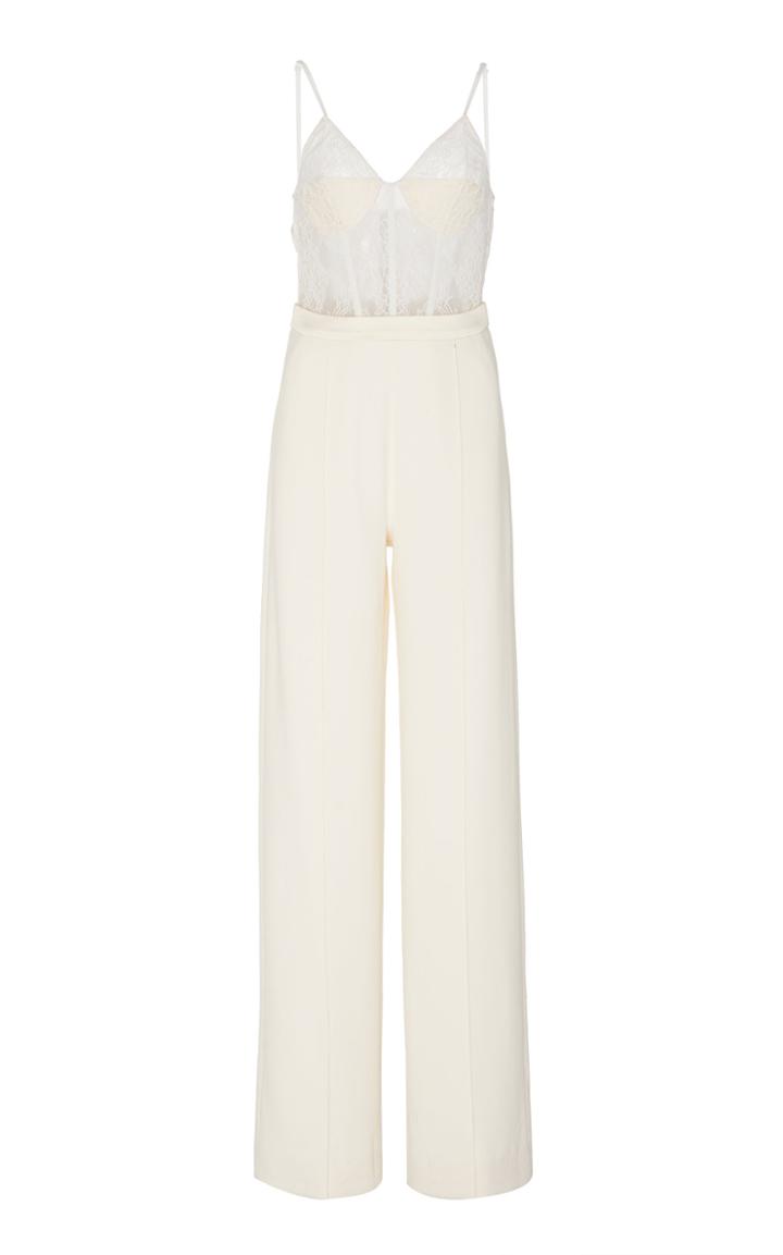 Moda Operandi Jonathan Simkhai Jenna Lace-accented Jumpsuit Size: 0