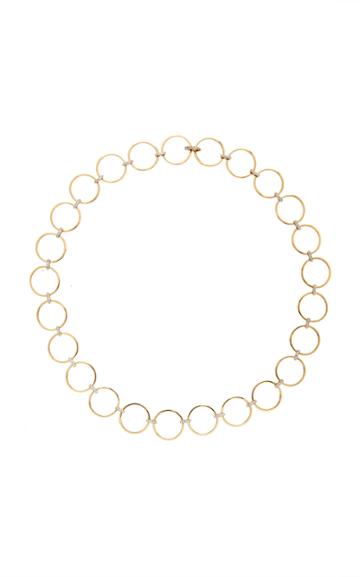 Mateo 14k Gold Circle Statement Necklace With Diamonds