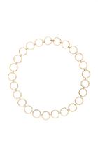 Mateo 14k Gold Circle Statement Necklace With Diamonds