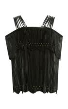 Elie Saab Studded Leather Top