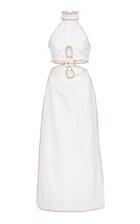 Zimmermann Braid-trimmed Cutout Linen Midi Dress