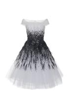 Pamella Roland Off-the-shoulder Sequin Embellished Tulle Dress