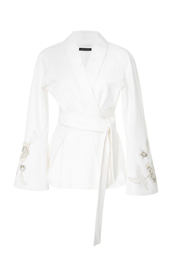Josie Natori Flared Sleeve Jacket