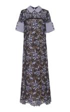 Mi Jong Lee Collared Cotton-blend Long Shift Dress