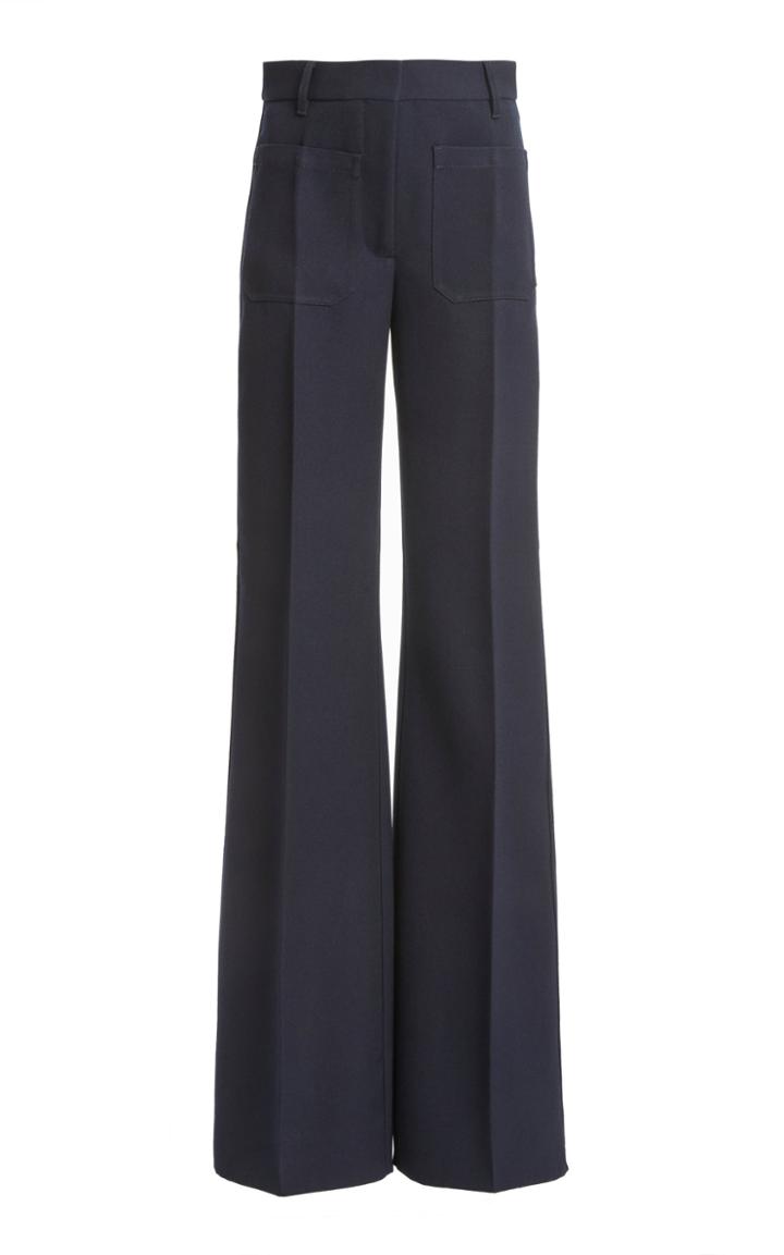 Moda Operandi Victoria Beckham Wool Twill High-rise Flared-leg Trousers