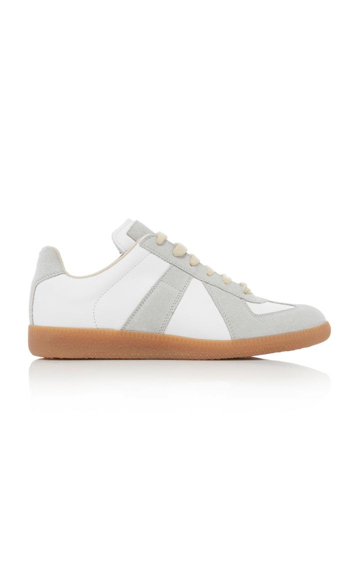 Maison Margiela Replica Leather And Suede Sneakers Size: 36