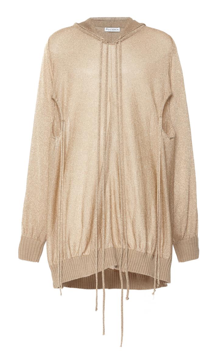 Jw Anderson Lurex Drape Hoodie