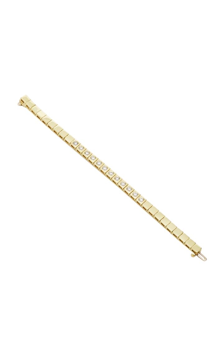 Jemma Wynne Yellow Gold Prive Square Diamond Tennis Bracelet