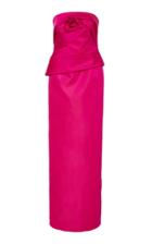 Moda Operandi Marchesa Strapless Peplum Satin Dress Size: 0