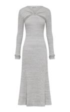 Moda Operandi Anna Quan Halle Cutout Ribbed-knit Cotton Maxi Dress