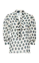 Moda Operandi Andres Otalora Boquilla Polka-dot Silk-georgette Blouse Size: 0