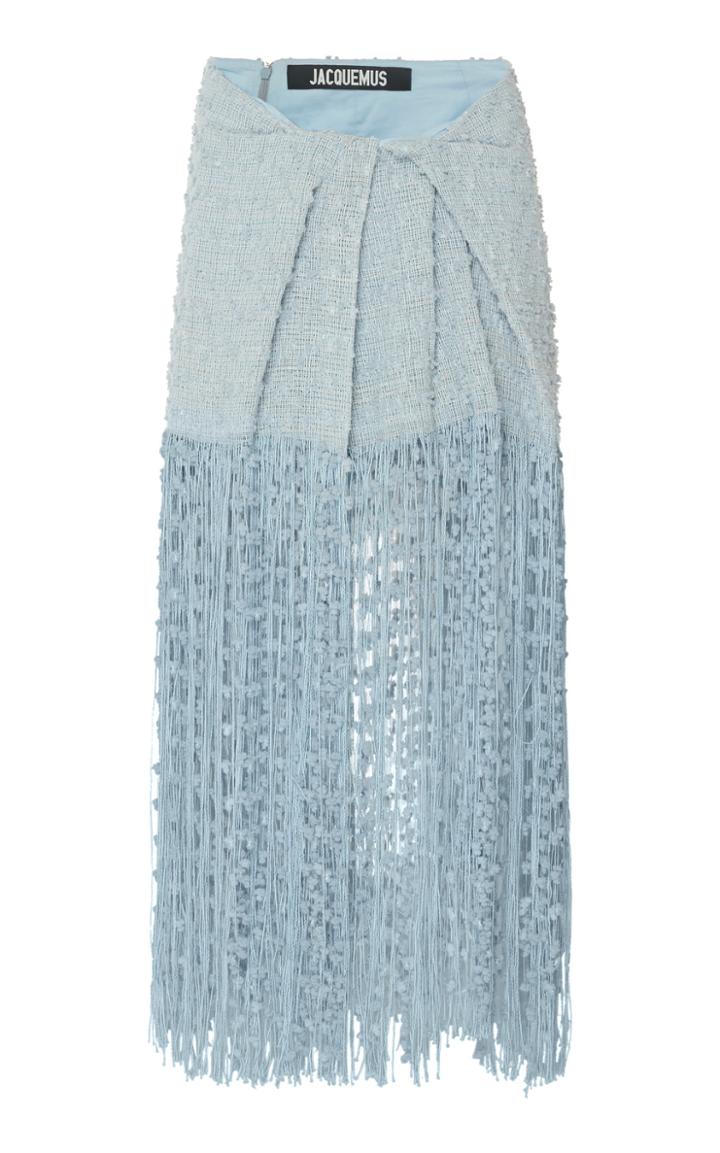 Jacquemus La Jupe Capri Lavender Fringe Midi Skirt