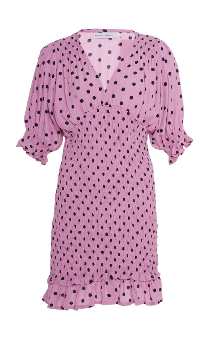 Faithfull The Brand Margherita Polka Dot Mini Dress