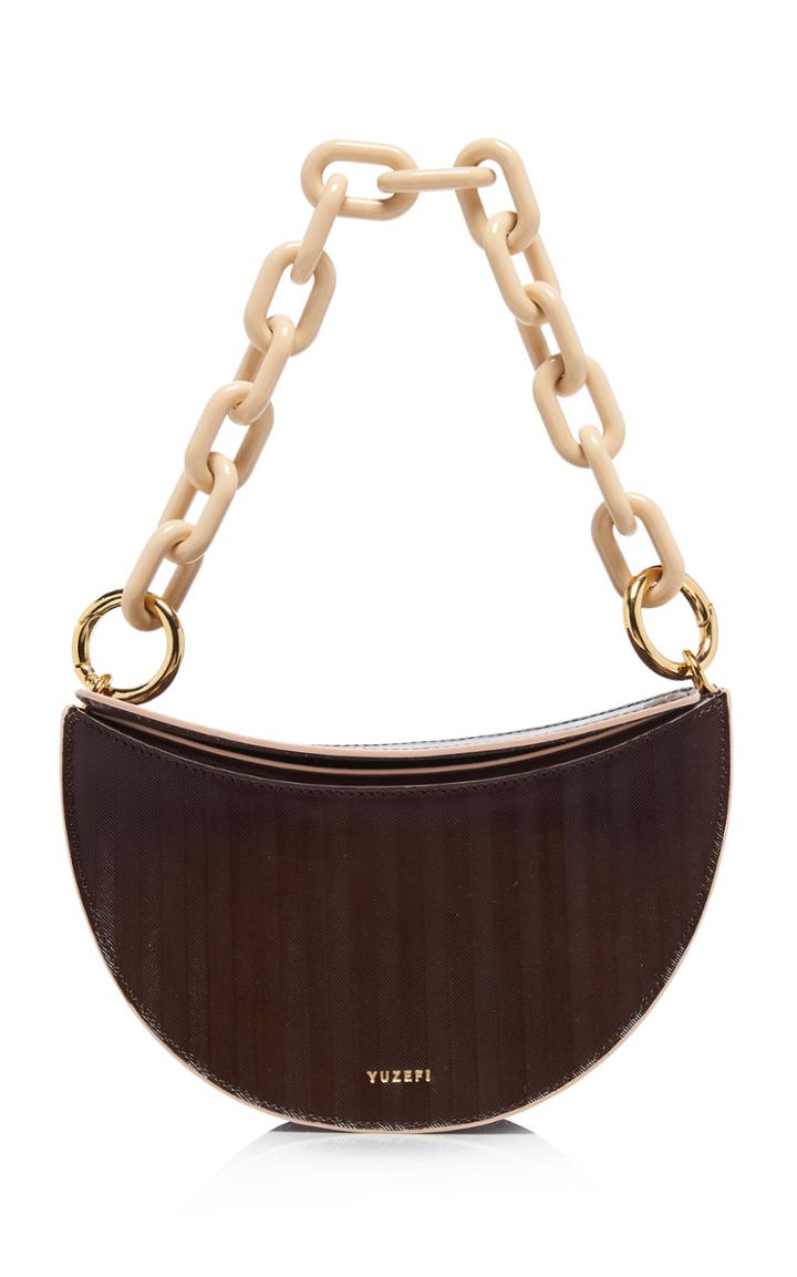 Yuzefi Doris Embellished Textured-leather Shoulder Bag