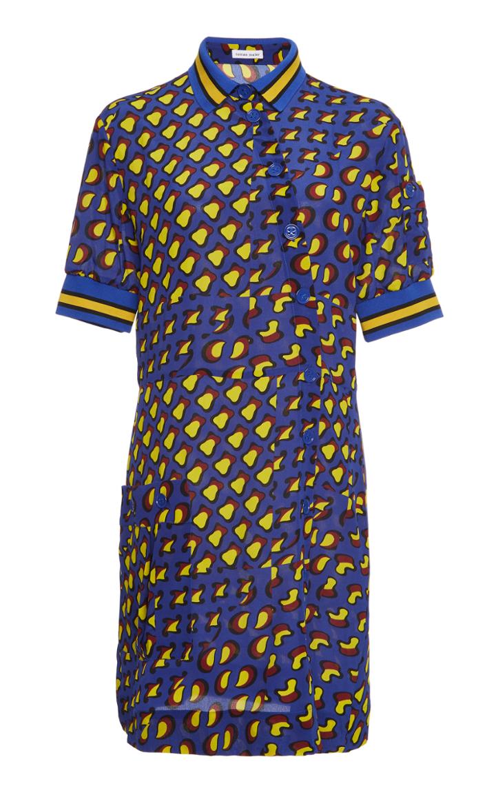 Tomas Maier Silk Multi Print Dress
