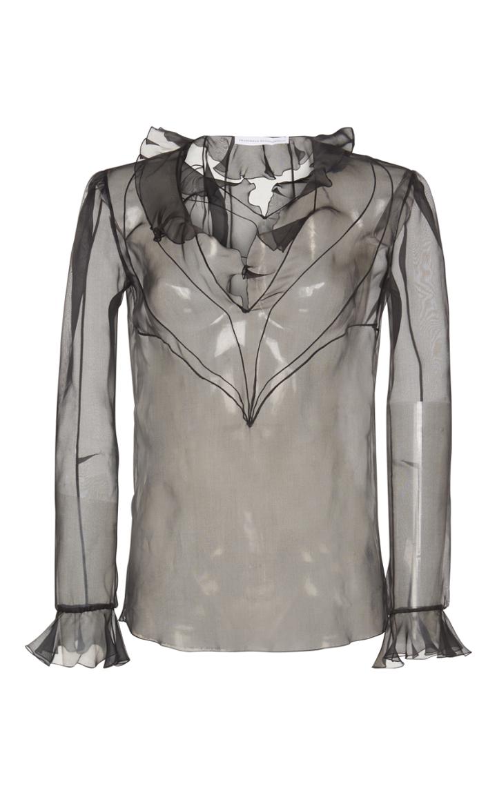 Francesco Scognamiglio Long Sleeve Silk Blouse