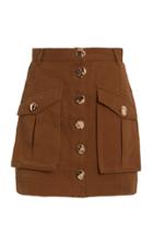 Acler Dunbar Cotton Button-front Mini Skirt