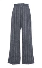 Moda Operandi Dolce & Gabbana Cropped Pinstriped Cady Pants