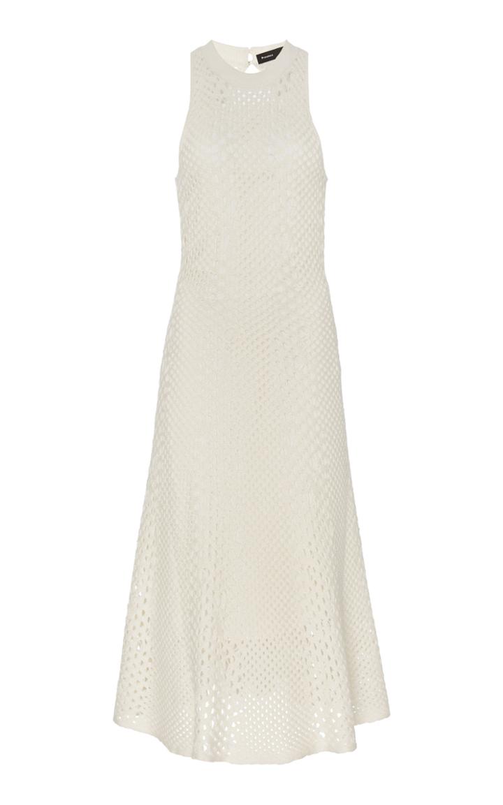 Moda Operandi Proenza Schouler Sleevless Open-knit Silk-blend Midi Dress Size: Xs