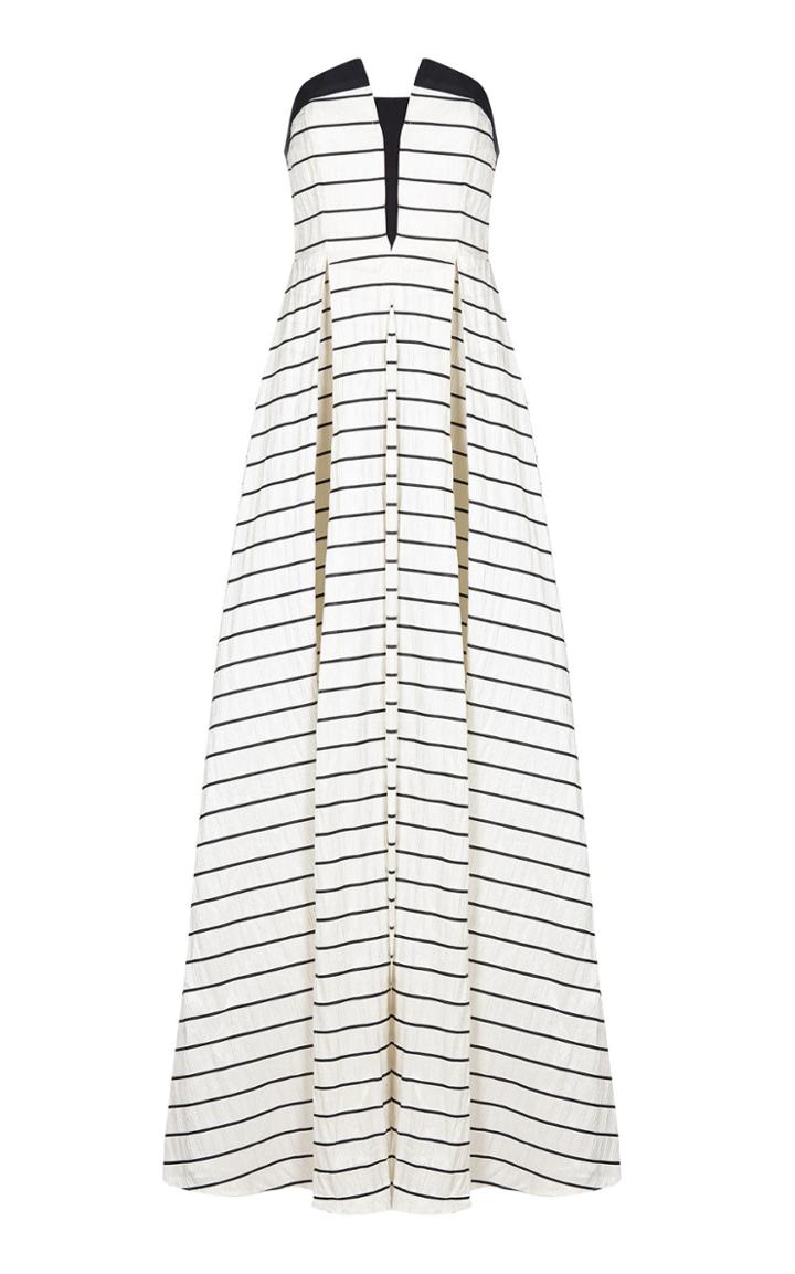 Safiyaa Yakira Strapless Stripe Dress