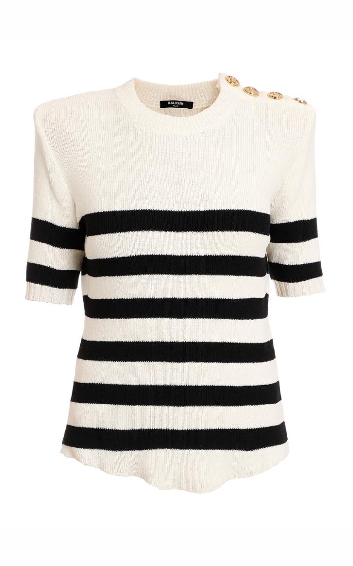 Moda Operandi Balmain Striped Knit Top