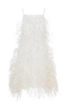 Cult Gaia Shannon Feather-embellished Silk Mini Dress