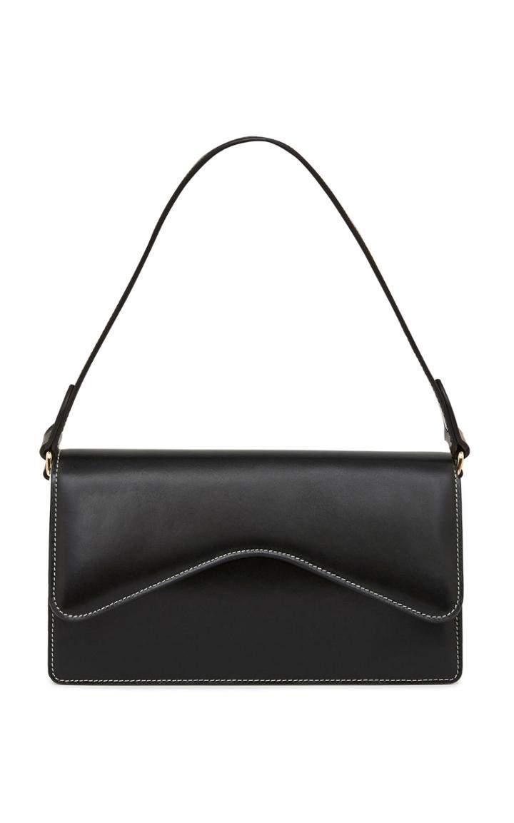 Moda Operandi Rylan Baguette Contrast Stitch Leather Shoulder Bag