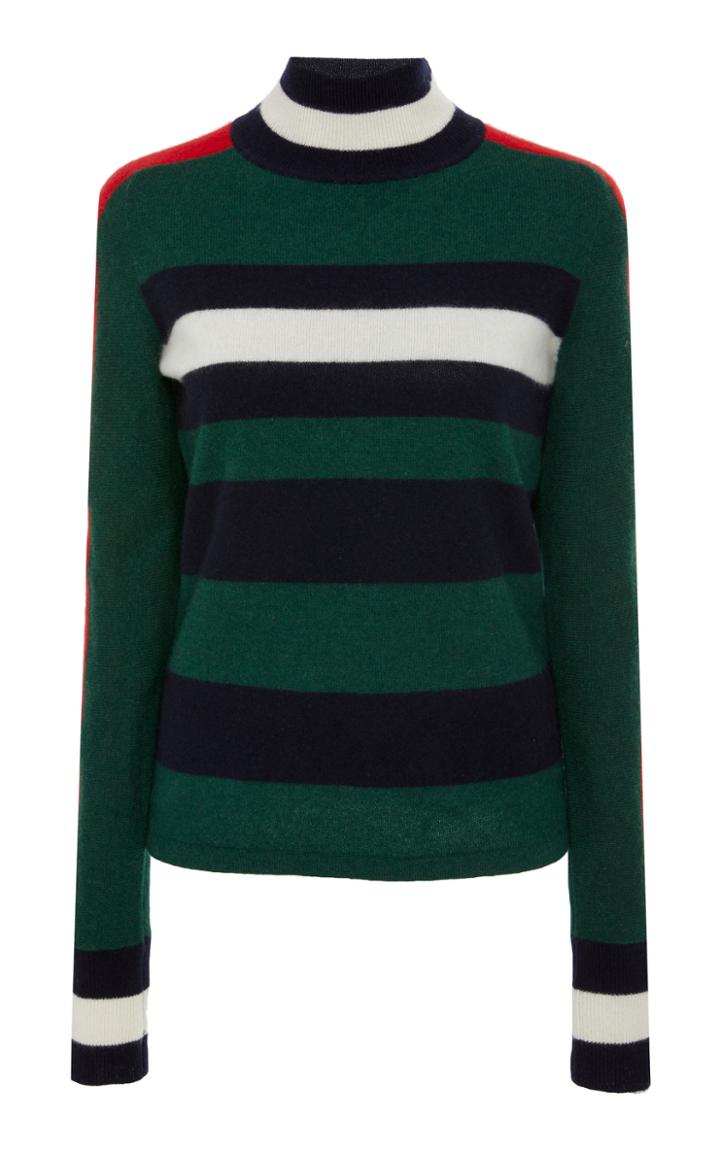 Madeleine Thompson Porcari Striped Cashmere Turtleneck