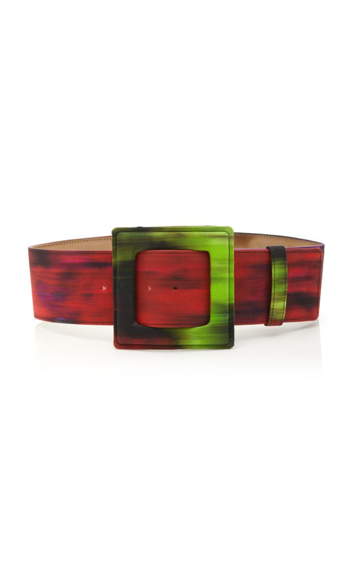 Moda Operandi Carolina Herrera Large Buckle Superbloom Floral-print Belt Size: S