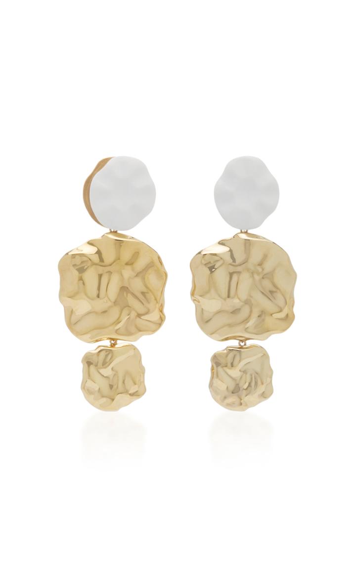 Joanna Laura Constantine Gold-plated Waves Hammered Earrings