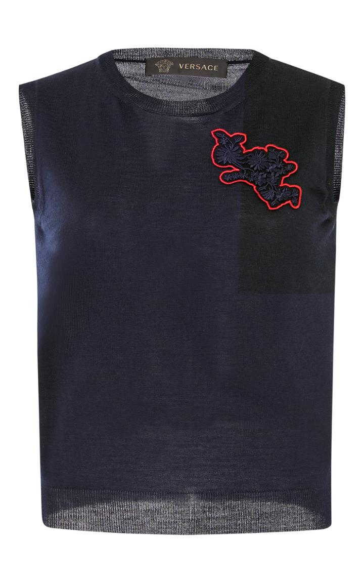 Versace Patchwork Applique Top