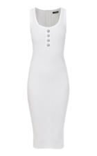 Moda Operandi Balmain Button-detailed Ribbed-knit Midi Dress Size: 36