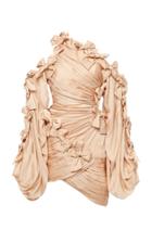 Zimmermann Sabotage Bow-detailed Asymmetric Silk Mini Dress