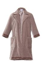 Luisa Beccaria Velvet Floral Embroidered Coat
